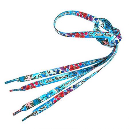 Custom Full Color Printed Flat Shoelaces