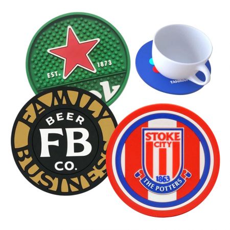 Mainos PVC-juoma-alustat - Tukkumyynti räätälöity logo kumiset olutalustat