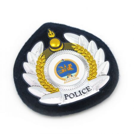 emblemas de policía de PVC personalizados en relieve