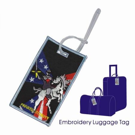 Etiquetas de equipaje bordadas personalizadas - Etiquetas de equipaje bordadas personalizadas