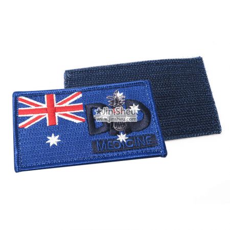 Remendo da Bandeira Nacional Australiana - Remendo de Velcro de Bandeira Personalizado em Bordado
