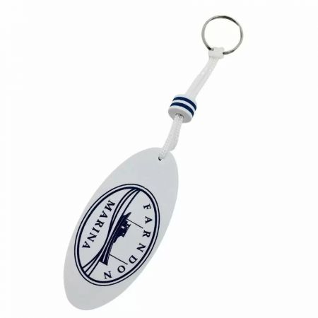 promotional oval shaped EVA floating keychain