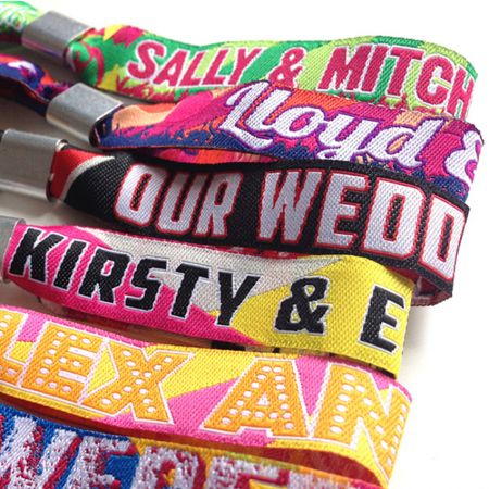 personalized woven fabric wristbands for event