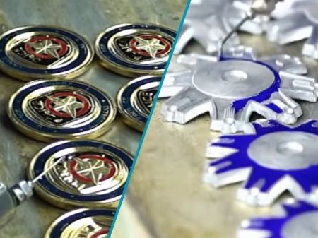 Colorazione in smalto duro imitazione e incastonatura - Colorazione in smalto duro imitazione e incastonatura