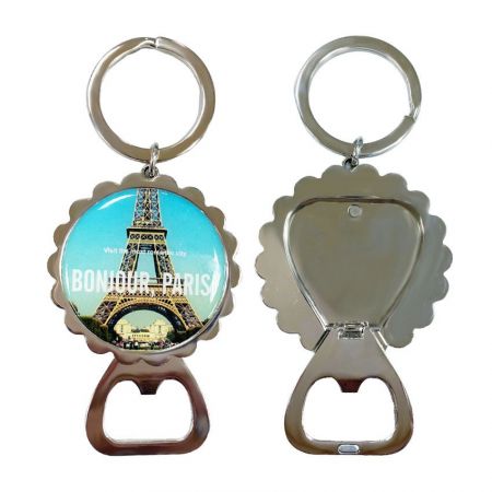 promotional printed bottle opener keychain