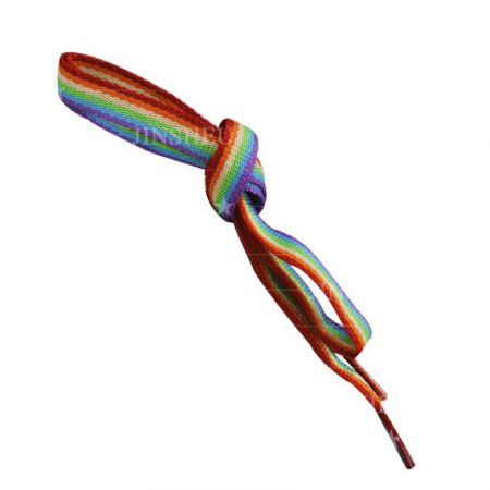 Atacado de cadarços de sapato arco-íris personalizados