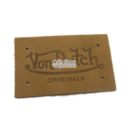 laser engraved genuine leather labels