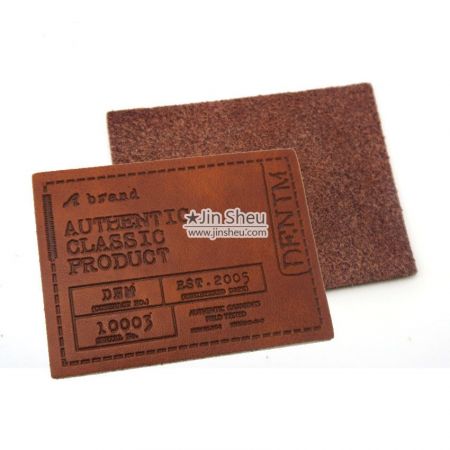 personalized leather brand labels