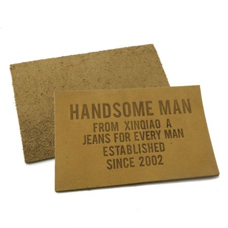 személyre szabott bőr logós címkék