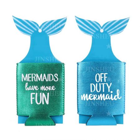 promotional personalized glittering beer can coolers