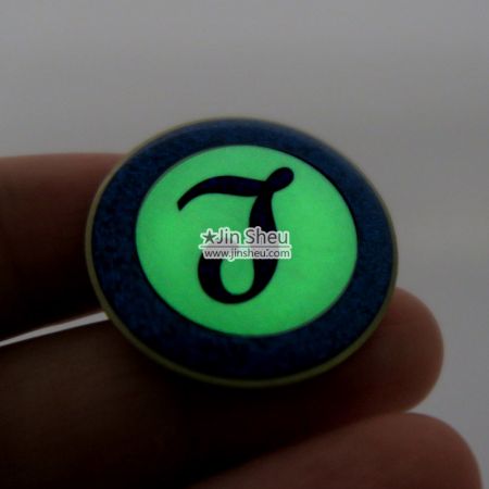 Personalized Glow in the Dark Printing Pin - Personalized Glow in the Dark Glitter Pin