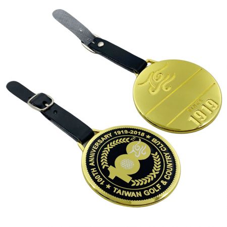 wholesale custom logo golf club metal luggage tags