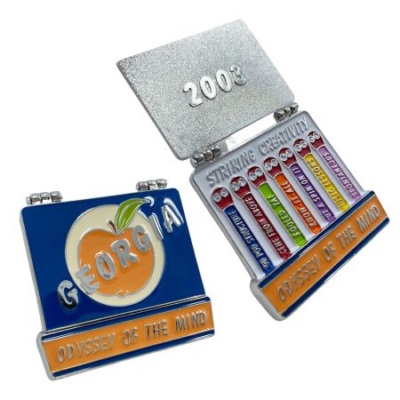 Hinged Enamel Pins - custom novelty hinged lapel pin