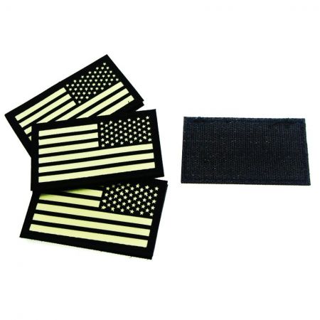 custom glowing american flag patches