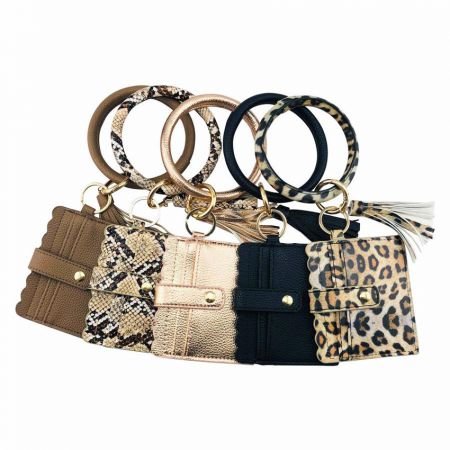 Porte-clés personnalisé avec porte-cartes et bracelet de poignet