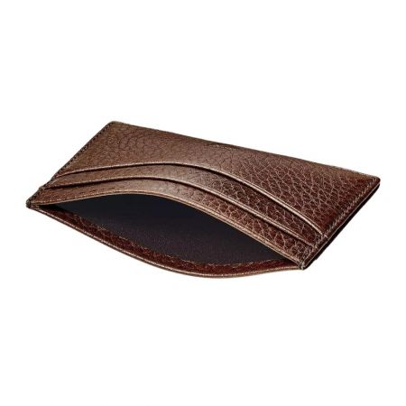 custom printed leather card sleeve wallet
