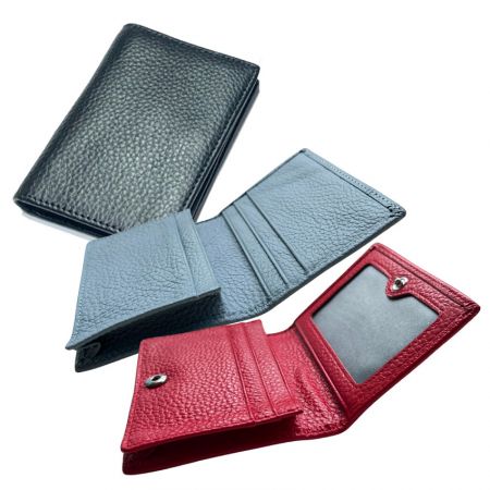 Engros læderkortholder tegnebog - tilpasset læder tegnebog kortholder