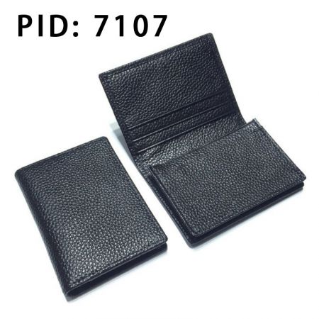 กรณีเก็บบัตรที่ทำจากหนังคุณภาพสูงพร้อมโลโก้ที่กำหนดเอง