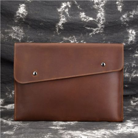 personalized leather document bag