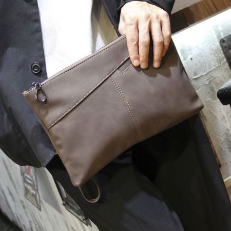 wholesale custom leather file holder men clutch