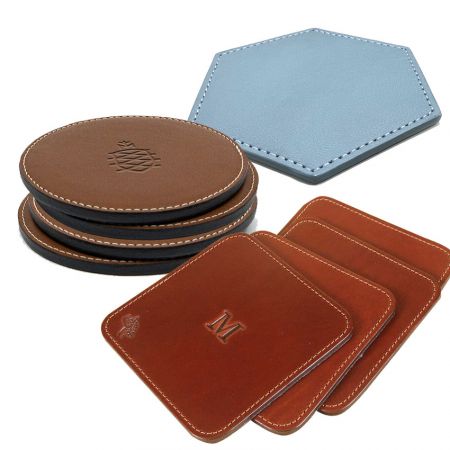 Khay đựng bằng da có logo tùy chỉnh (T.3-4mm) - khay đựng cà phê bằng da có logo tùy chỉnh