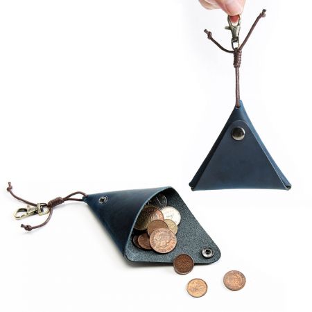 nagykereskedelmi bőr háromszög alakú érmespénztárca
