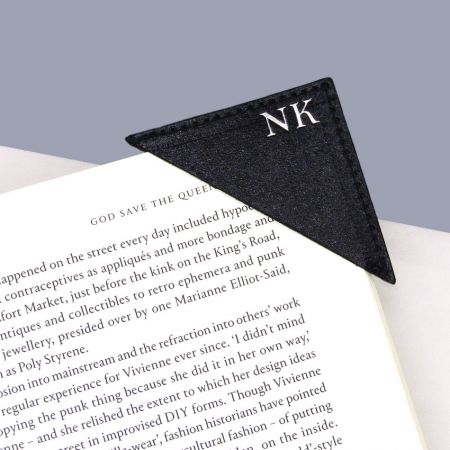marcador de livro de couro com logotipo personalizado para presente escolar