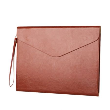 estojo de pasta de arquivo de documentos em couro personalizada