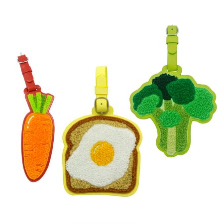 wholesale personalized leather chenille luggage tags