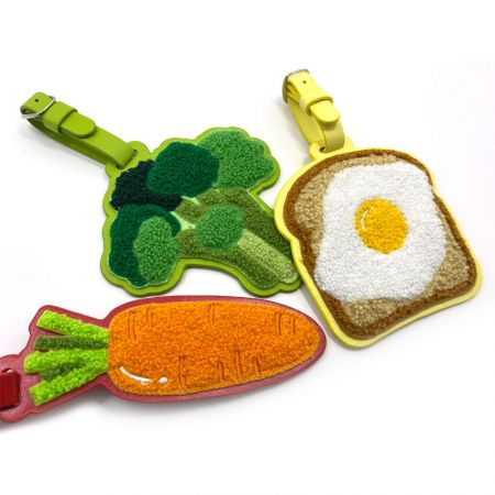 Индивидуальные бирки для сумок из шенилла - индивидуальные кожаные бирки для багажа из шенилла из ПУ