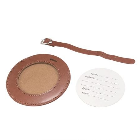 customized faux leather luggage tag