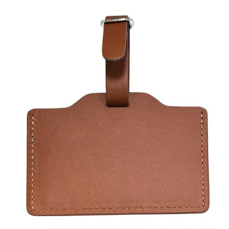 Индивидуальная кожаная бирка для багажа