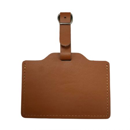 custom made leather luggage tag