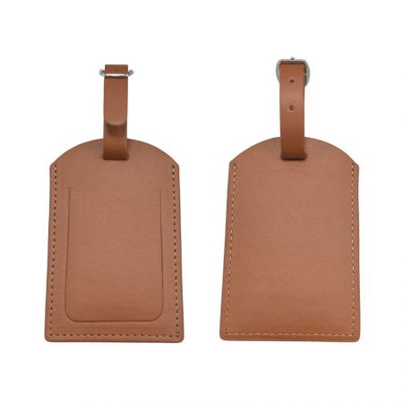 Кожаный ярлык для путешествий с откидной крышкой - Ярлык для багажа из искусственной кожи