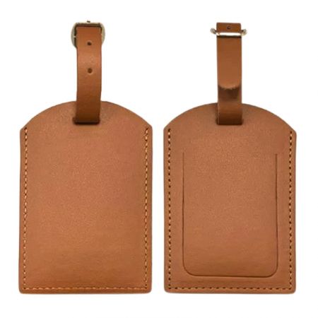 Кожаный ярлык для путешествий с откидной крышкой