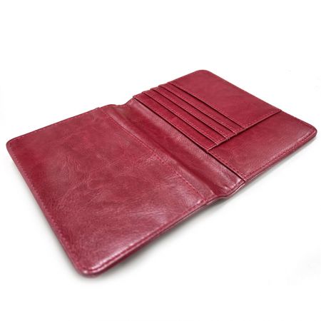 custom debossed logo leather passport cover