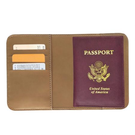wholessale leather travel passport holder document organizer