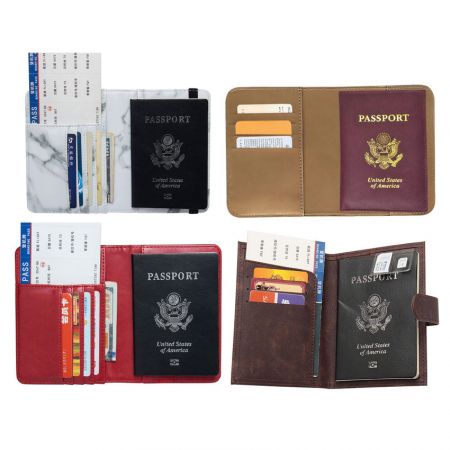 Porte-passeports en cuir avec logo personnalisé - porte-passeports en cuir en gros