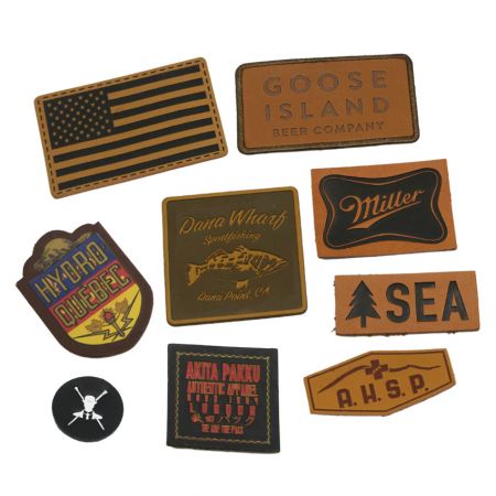 custom leather patches and leather labels