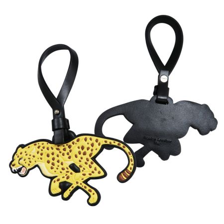 etiquetas de cuero de jaguar