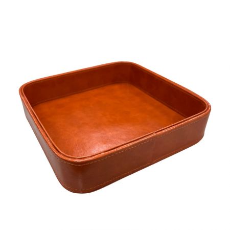 custom leather organizer tray
