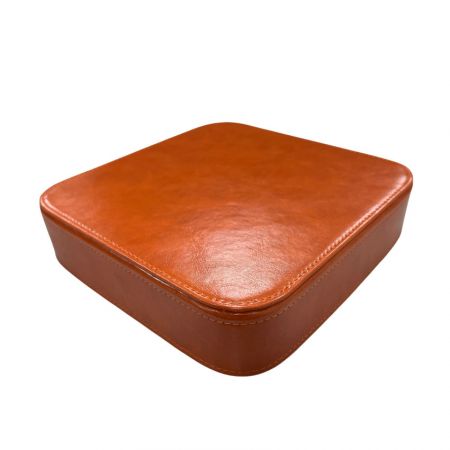 custom leather tray backside