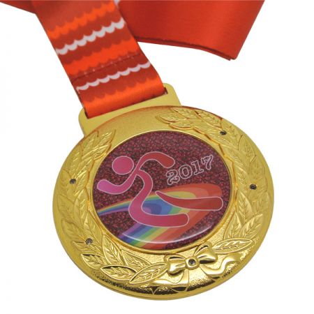 Flashing Customized Enamel Marathon Swimming Sport Medallion