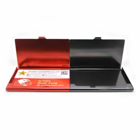 ที่เก็บบัตรธุรกิจอลูมิเนียมสีจำนวนมากขายส่ง