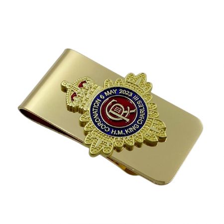 custom solid brass metal money clip