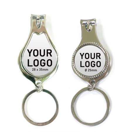 porte-clés coupe-ongles - porte-clés coupe-ongles avec décapsuleur et logo personnalisé