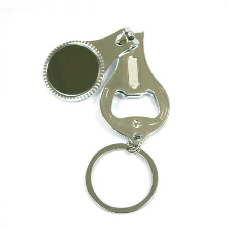 stainless steel nail clipper keyring