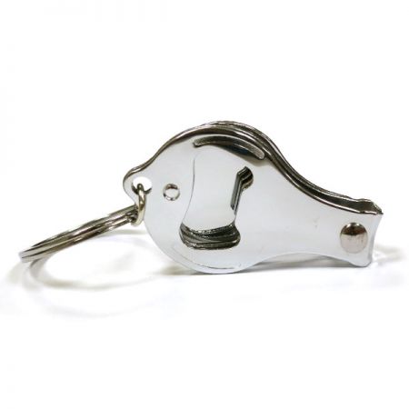 promotional nail clip cutter with bottle opener keychain