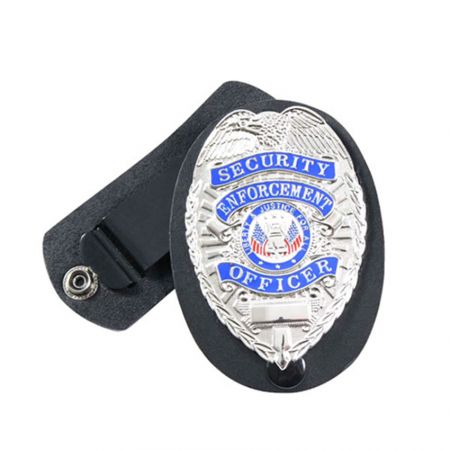 tilpasset politi-bælte-badge-klips-holder