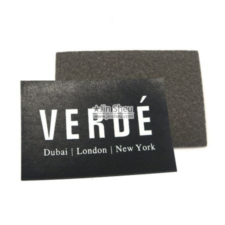 custom printed leather labels